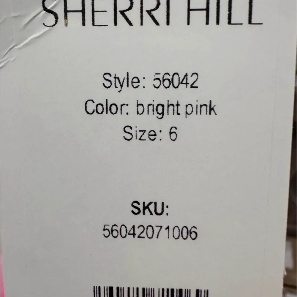 Sherri Hill Hot Pink Beaded Corset Tulle Gown